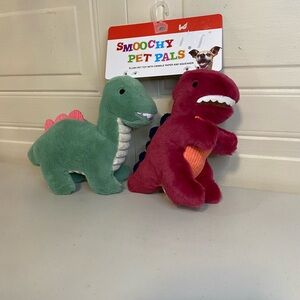 Smoochy Pet Pals Dinosaurs~Squeaky & Crinkle Dog Toy.